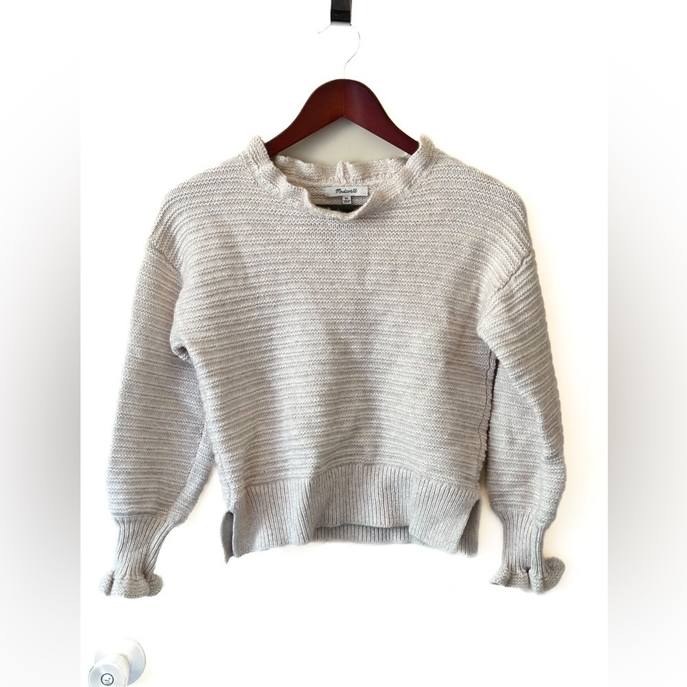 Madewell Ruffled Crew Sweater
